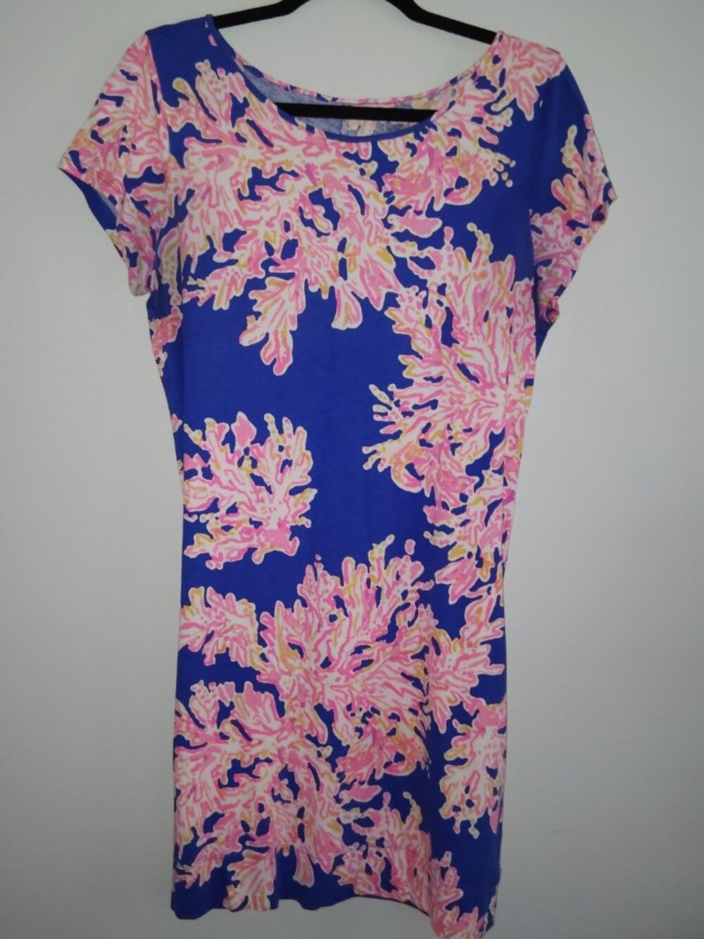 Lily Pulitzer Marlowe It’s Electric Shirt Dress Pink and Blue Size L